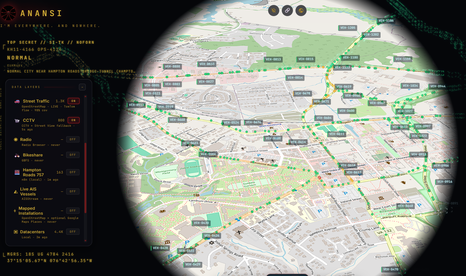 Anansi rebrand with live vehicle tracking